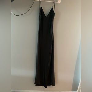 NWT - ZARA Backless Black Slip Dress